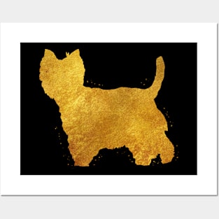 Westie golden art Posters and Art